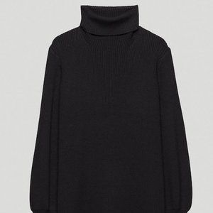NWT Aritzia Wilfred Rebecca Turtleneck Dress in Black Small